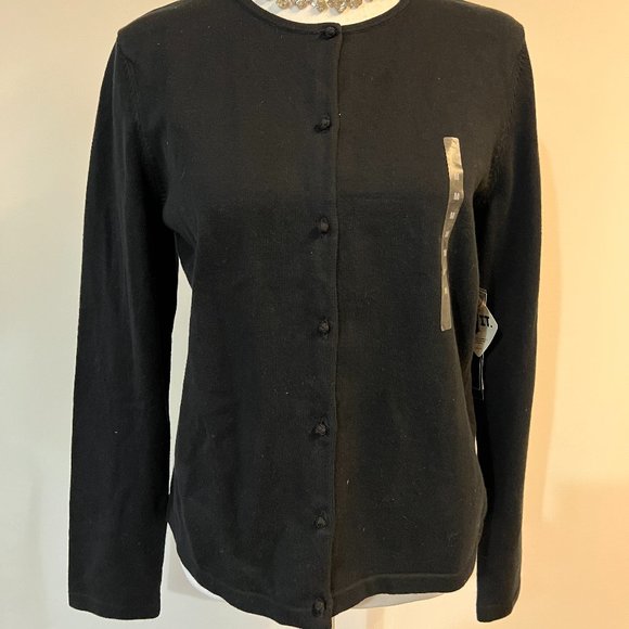Jones of New York- Signature Black cardigan MEDIUM - Picture 1 of 3